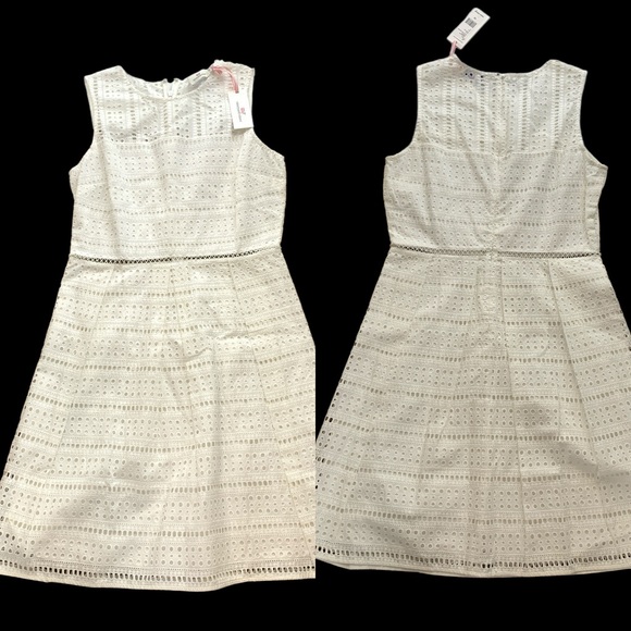 Vineyard Vines White Eyelet Fit & Flare Dress - Picture 2 of 8